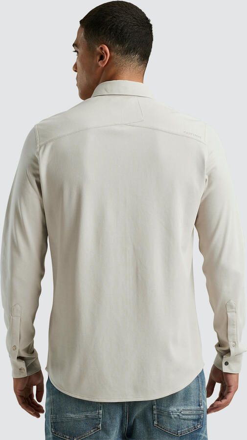 CAST IRON Heren Overhemden Long Sleeve Shirt Cf Tec Tone Interlock Jersey Beige - Foto 2
