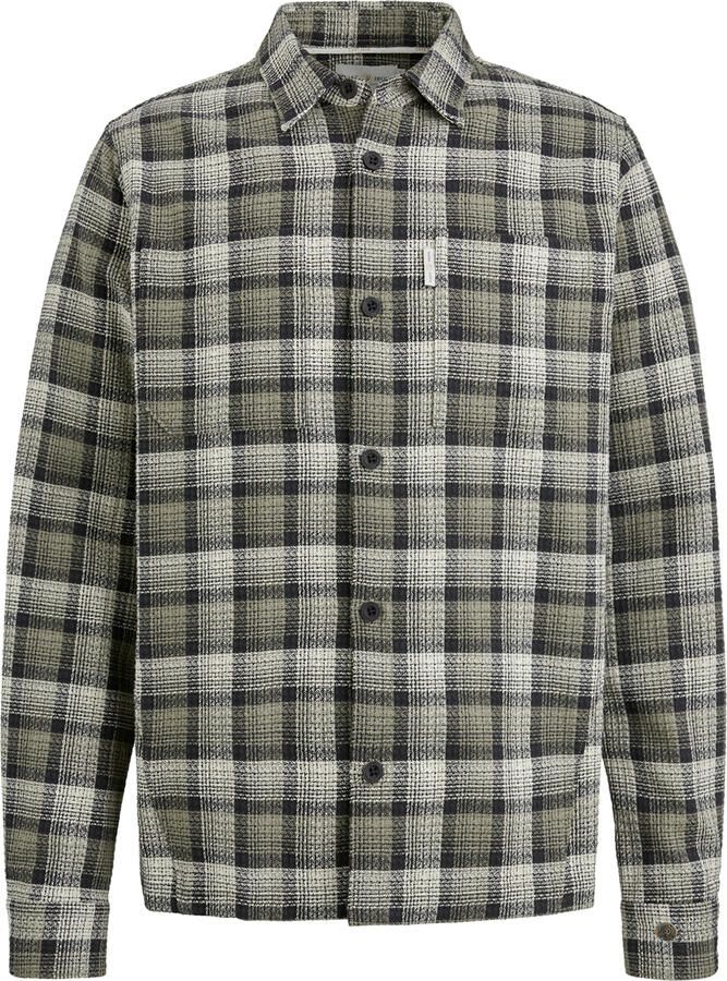 CAST IRON Heren Overhemden Long Sleeve Shirt Dobby Yarn Dyed Check Bruin - Foto 4