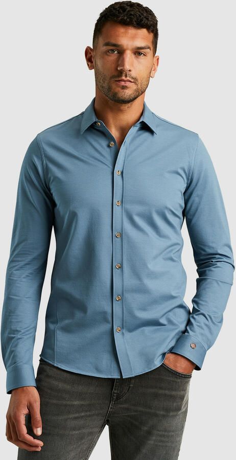 Cast Iron Lange Mouw Twill Jersey Shirt Blue Heren - Foto 2