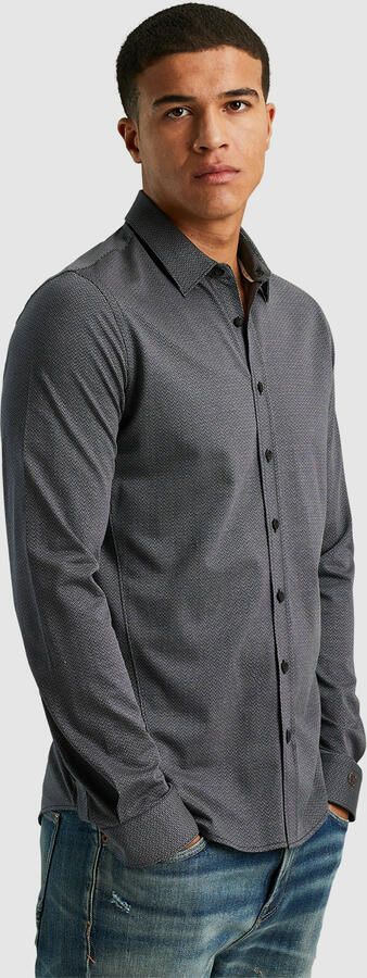 Cast Iron Grafisch Print Jersey Overhemd met Kraag Blue Heren - Foto 3