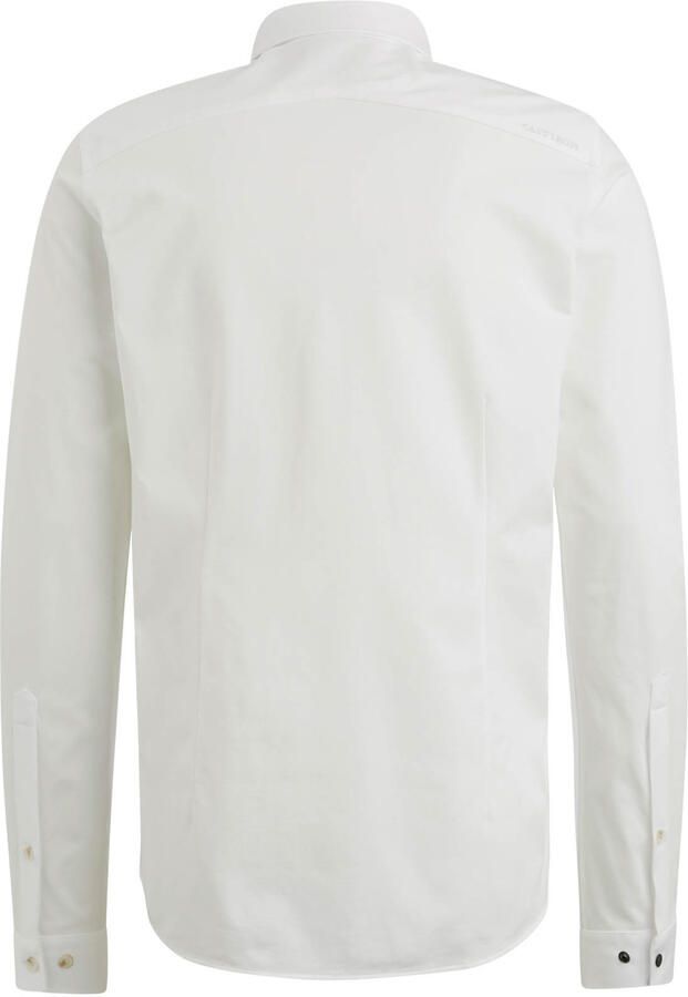 CAST IRON Heren Overhemden Long Sleeve Shirt Twill Jersey 2 Tone Wit - Foto 5