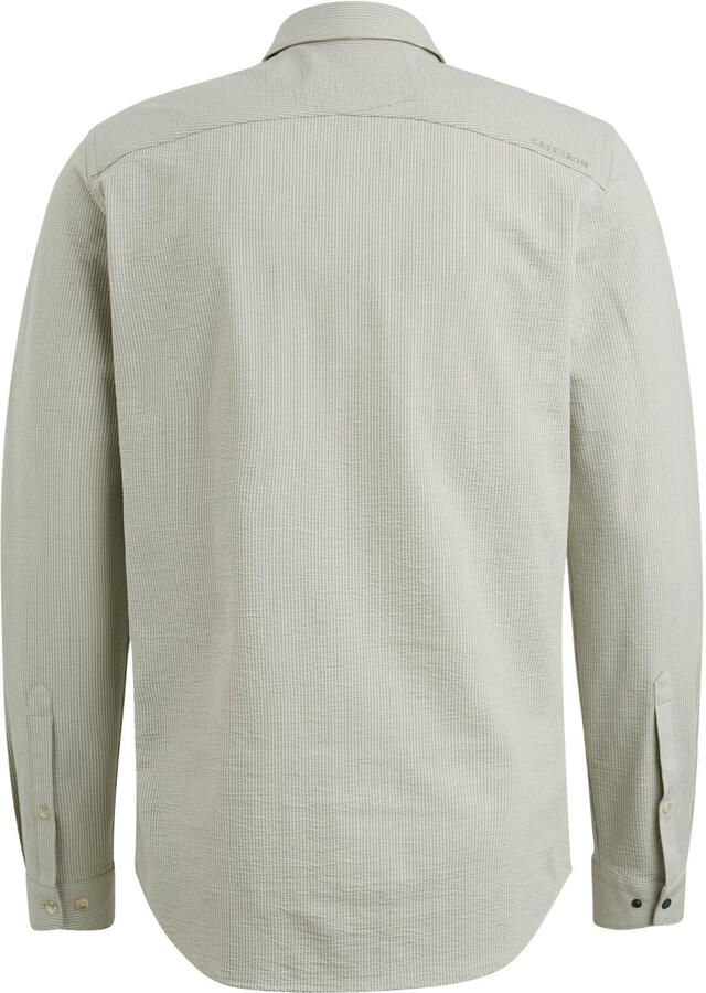 CAST IRON Heren Overhemden Long Sleeve Shirt Tec Dobby Jersey Stripe Groen - Foto 5