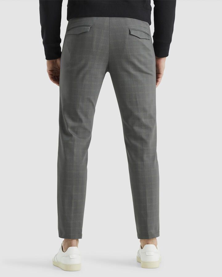 Cast Iron Broek- CI Chino Stretch Printed Check Gray Heren