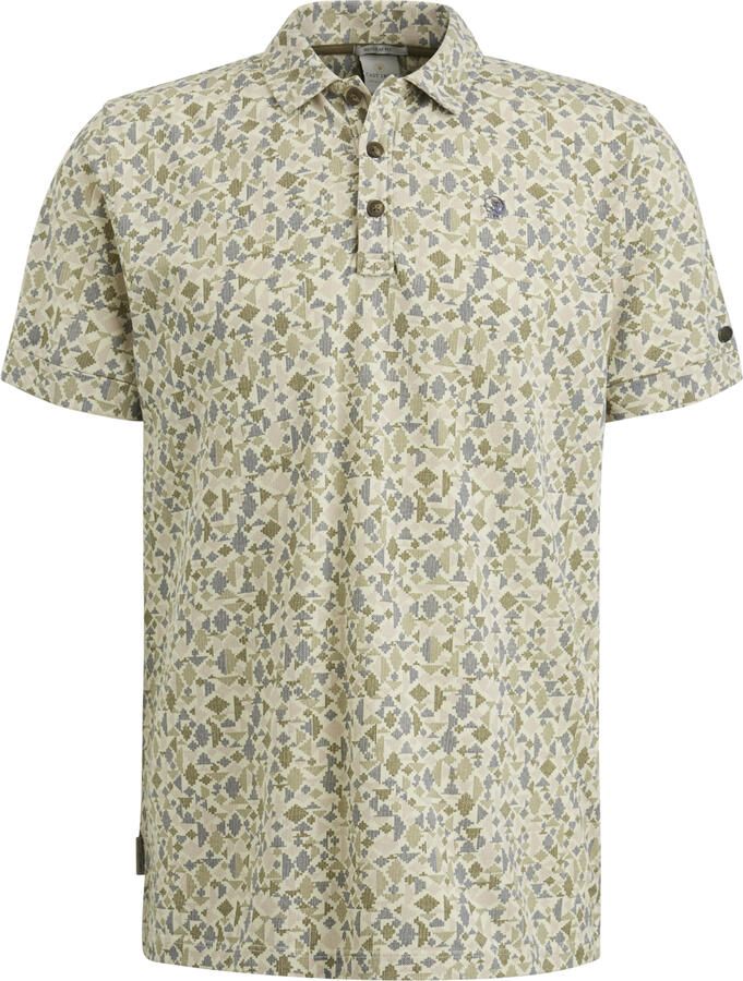 Cast Iron Korte Mouw Regular Fit Polo Piqu Beige Heren