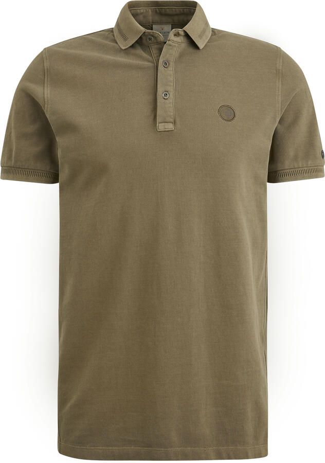 Cast Iron Korte Mouw Katoen Piqué Polo Green Heren