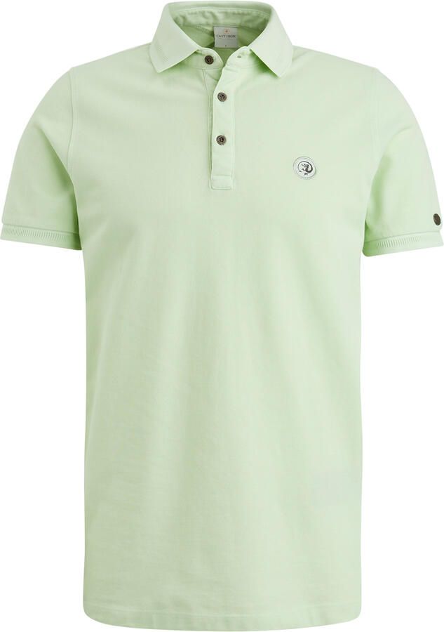 CAST IRON Heren Polo's & T-shirts Short Sleeve Polo Pique Garment Dyed Groen - Foto 2