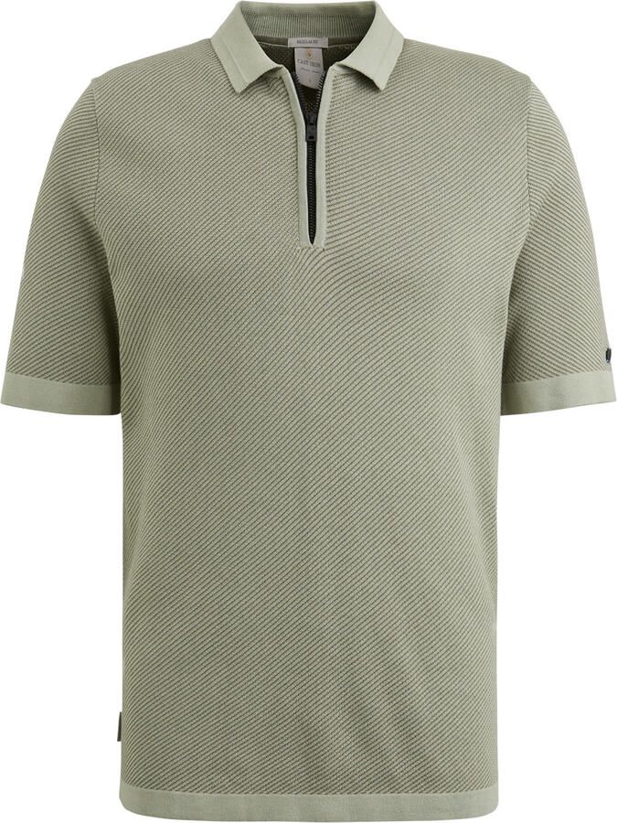 CAST IRON Heren Polo's & T-shirts Short Sleeve Polo Regular Fit Cotton Modal Groen