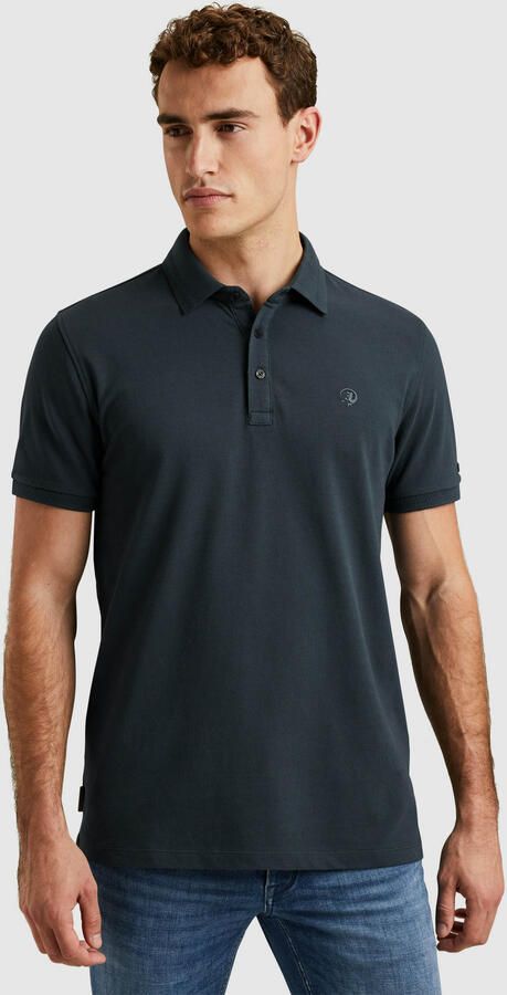 CAST IRON Heren Polo's & T-shirts Short Sleeve Polo Fine Pique Essential Blauw - Foto 6