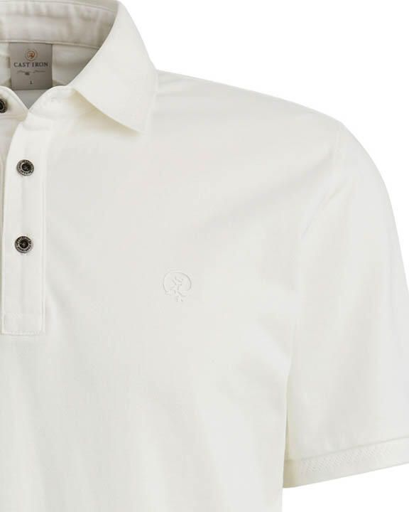 CAST IRON Heren Polo's & T-shirts Short Sleeve Polo Fine Pique Essential Wit - Foto 8