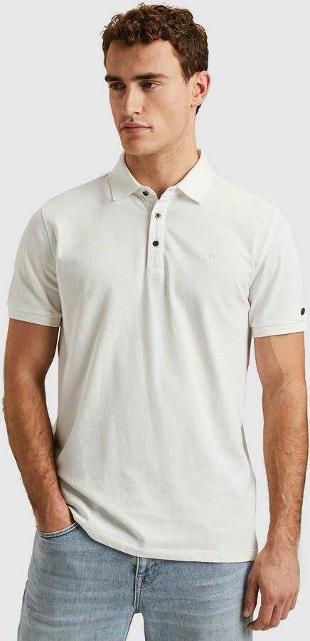 CAST IRON Heren Polo's & T-shirts Short Sleeve Polo Fine Pique Essential Wit - Foto 9