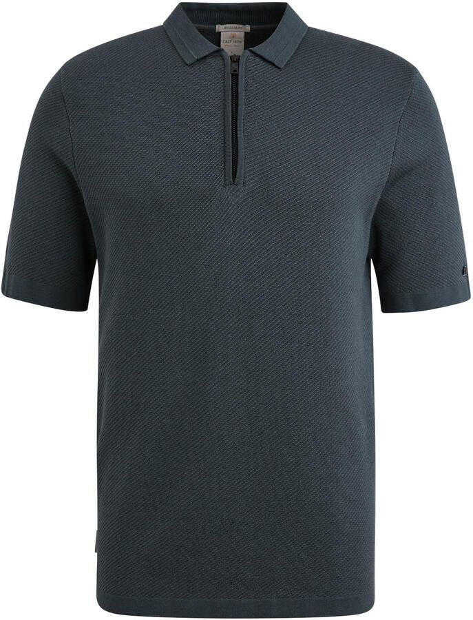 CAST IRON Heren Polo's & T-shirts Short Sleeve Polo Regular Fit Cotton Modal Blauw - Foto 9