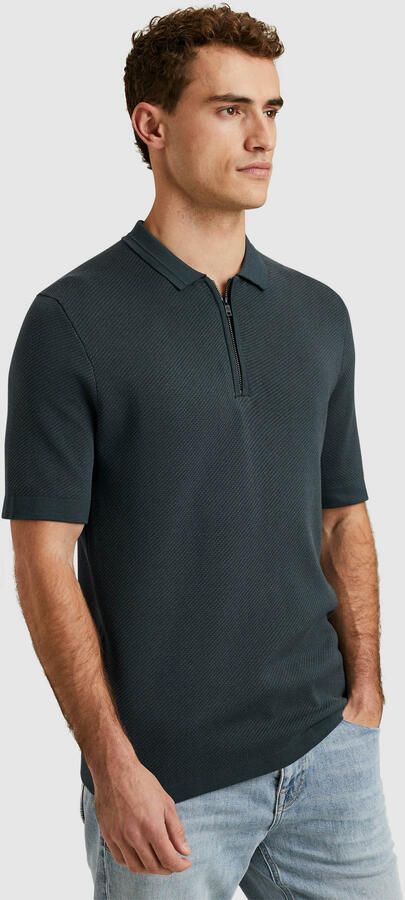 CAST IRON Heren Polo's & T-shirts Short Sleeve Polo Regular Fit Cotton Modal Blauw - Foto 8