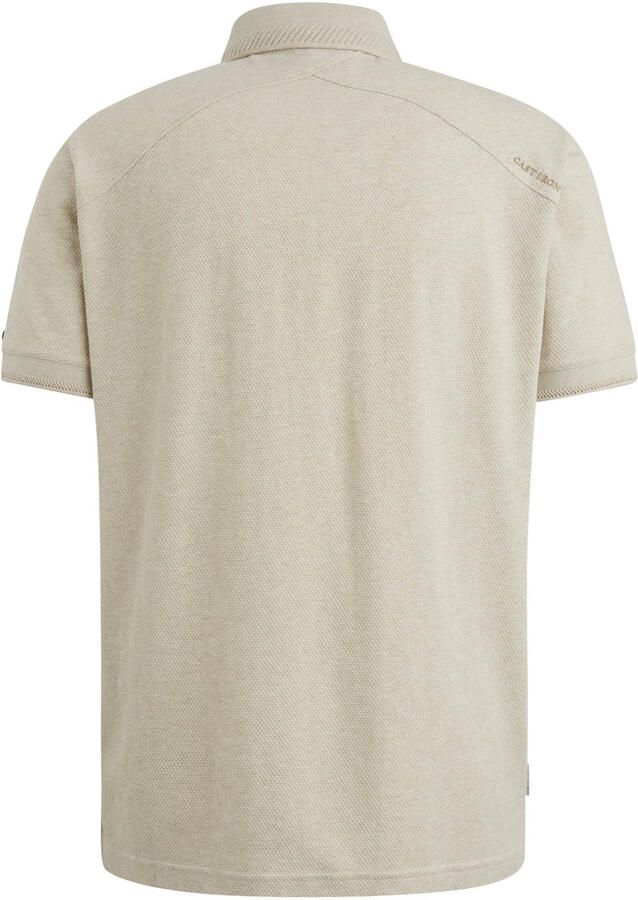 CAST IRON Heren Polo's & T-shirts Short Sleeve Polo Popcorn Jersey Melange Zand