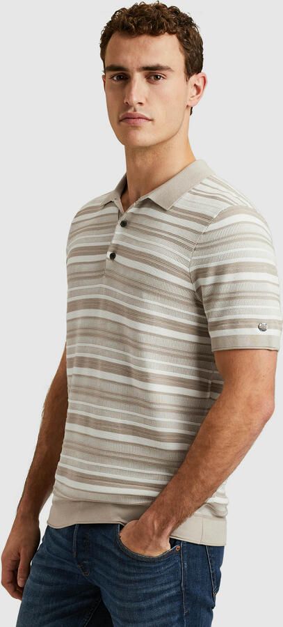 CAST IRON Heren Polo's & T-shirts Short Sleeve Polo Cotton Modal Zand - Foto 7