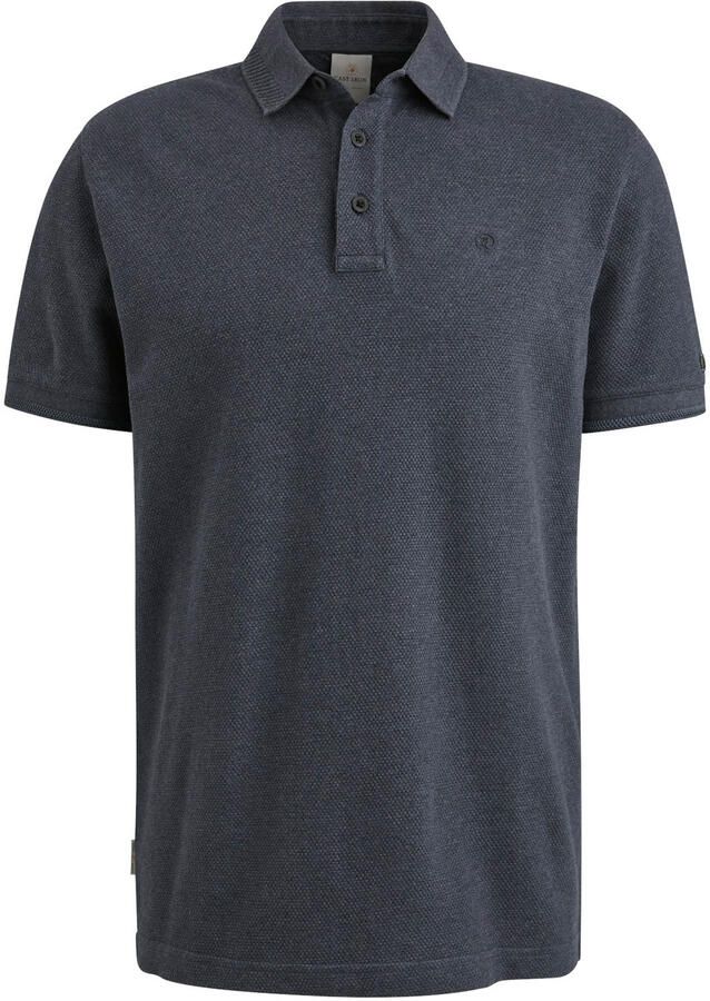 CAST IRON Heren Polo's & T-shirts Short Sleeve Polo Popcorn Jersey Melange Blauw - Foto 8