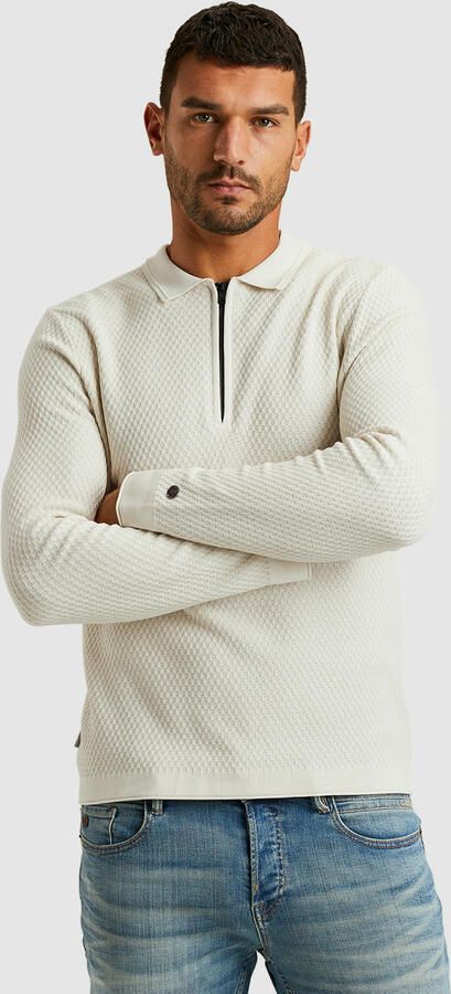 CAST IRON Heren Polo's & T-shirts Long Sleeve Polo Cotton Modal Beige - Foto 8