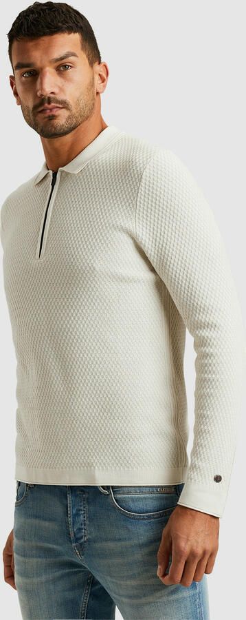CAST IRON Heren Polo's & T-shirts Long Sleeve Polo Cotton Modal Beige - Foto 9