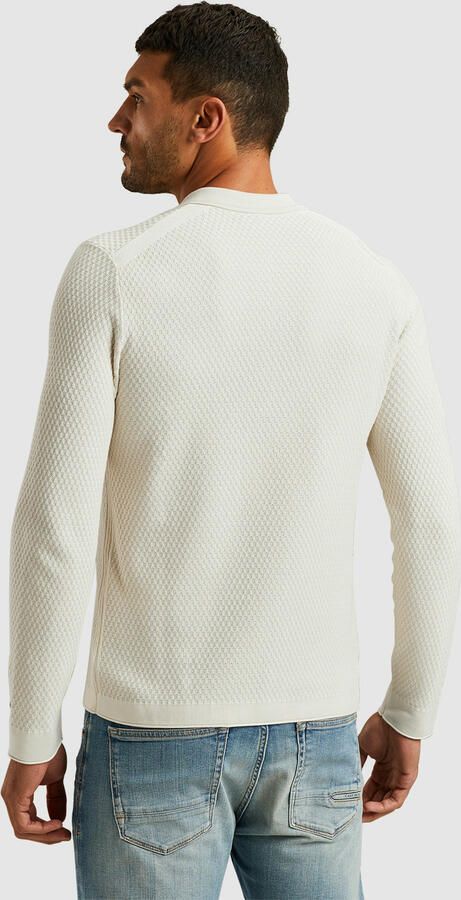 CAST IRON Heren Polo's & T-shirts Long Sleeve Polo Cotton Modal Beige - Foto 7