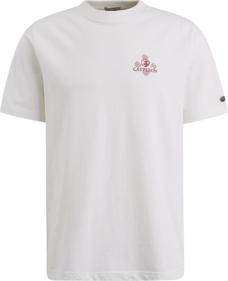 CAST IRON Heren Polo's & T-shirts Short Sleeve R-neck Regular Fit Cotton Gebroken Wit - Foto 3