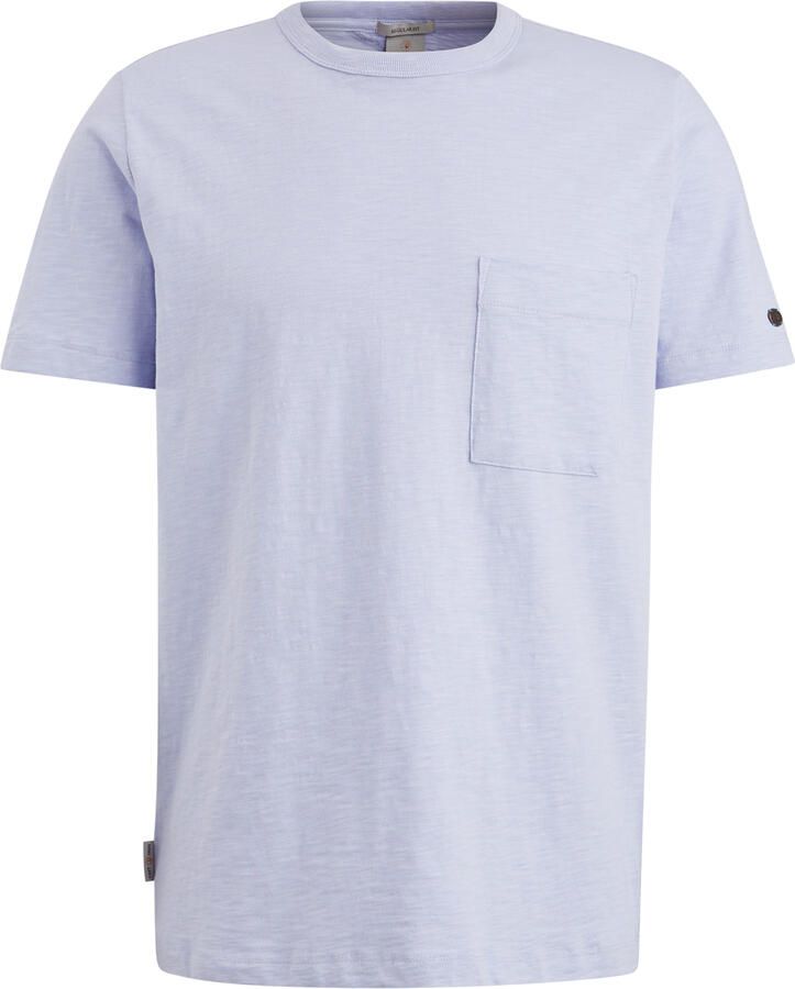 CAST IRON Heren Polo's & T-shirts Short Sleeve R-neck Regular Fit Cotton Slub Lila - Foto 7