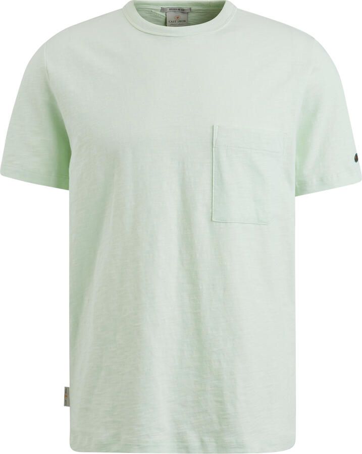 CAST IRON Heren Polo's & T-shirts Short Sleeve R-neck Regular Fit Cotton Slub Groen - Foto 7