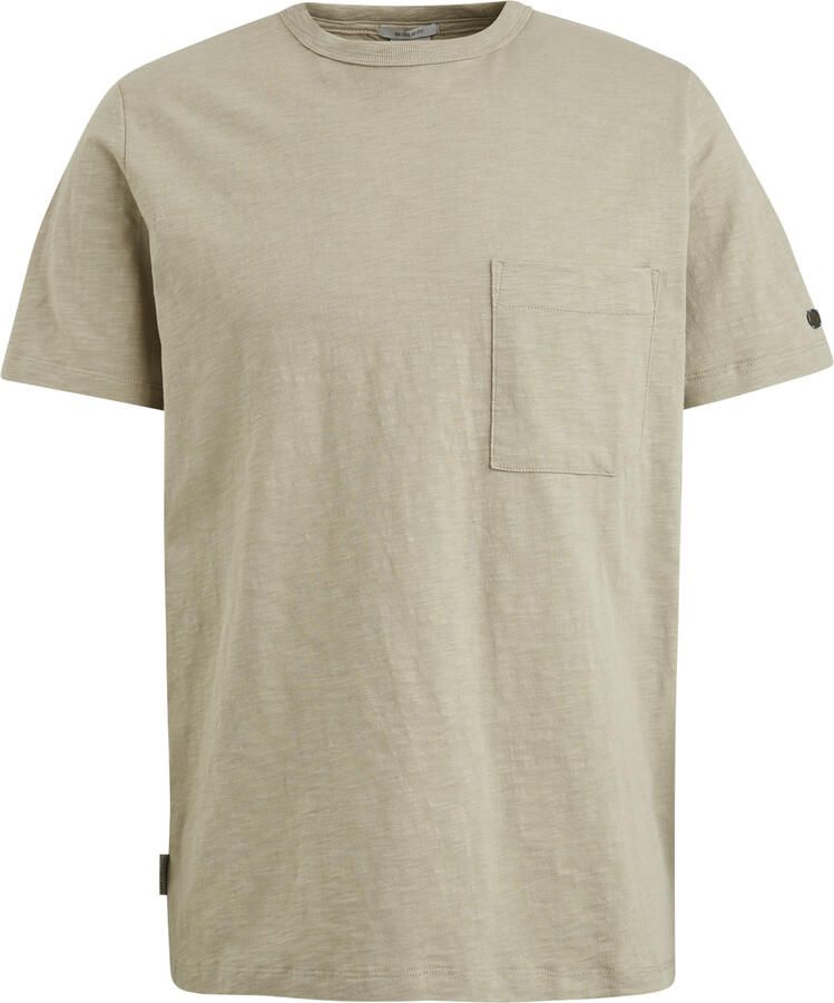 CAST IRON Heren Polo's & T-shirts Short Sleeve R-neck Regular Fit Cotton Slub Beige - Foto 6