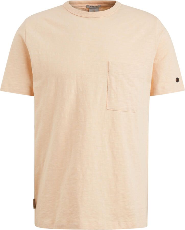 CAST IRON Heren Polo's & T-shirts Short Sleeve R-neck Regular Fit Cotton Slub Lichtroze - Foto 9