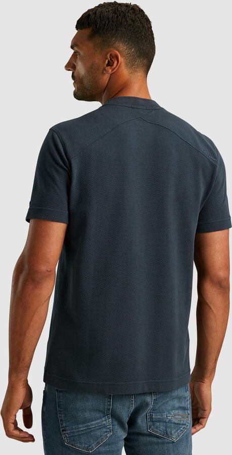 Cast Iron Moderne Kleurblok Tee Regular Fit Blue Heren - Foto 7