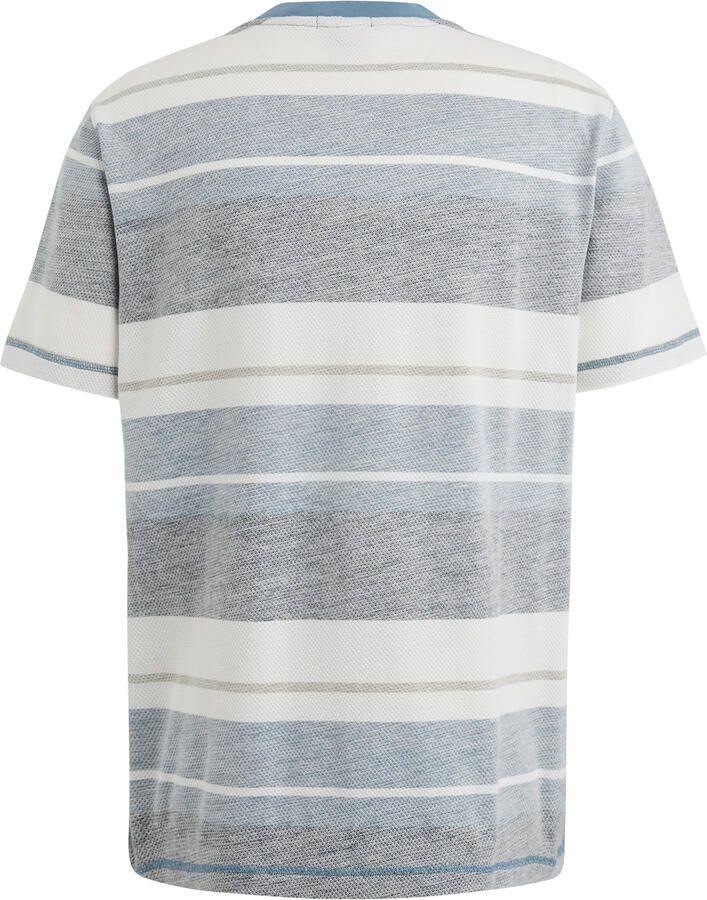 Cast Iron T-shirt Knitted Streep Blauw - Foto 3