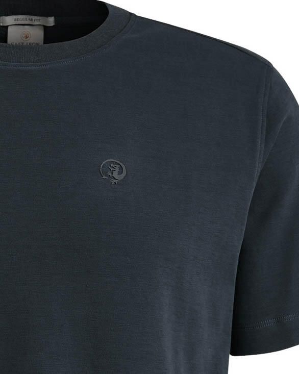 CAST IRON Heren Polo's & T-shirts Crewneck Regular Fit Interlock Essential Donkerblauw - Foto 5