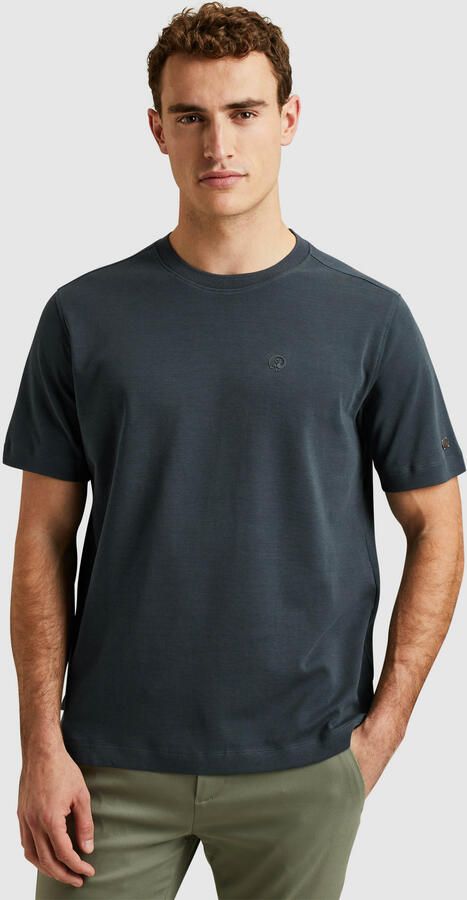 CAST IRON Heren Polo's & T-shirts Crewneck Regular Fit Interlock Essential Donkerblauw - Foto 6