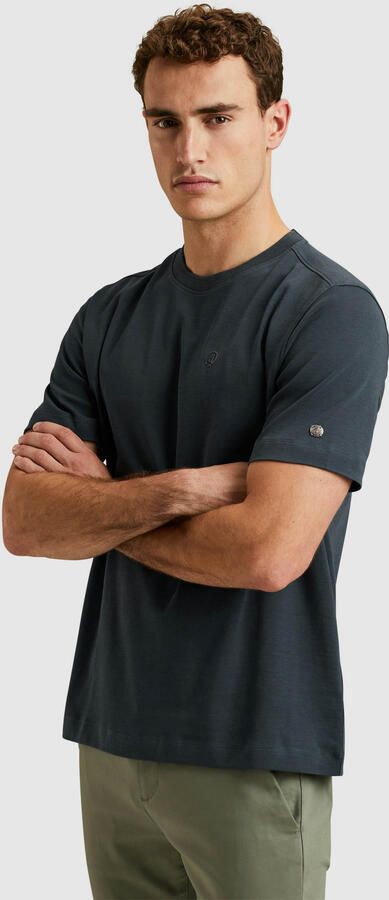 CAST IRON Heren Polo's & T-shirts Crewneck Regular Fit Interlock Essential Donkerblauw - Foto 7