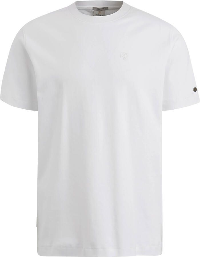 CAST IRON Heren Polo's & T-shirts Crewneck Regular Fit Interlock Essential Wit - Foto 5