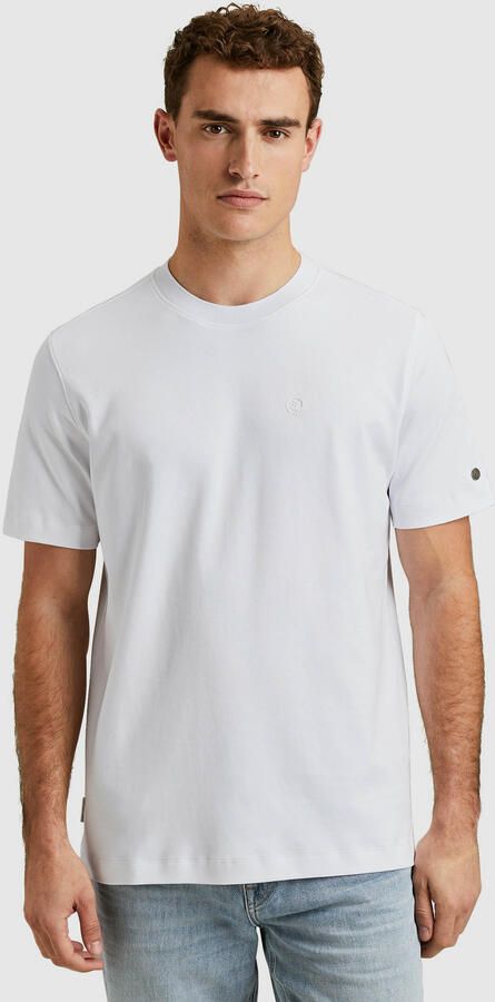 CAST IRON Heren Polo's & T-shirts Crewneck Regular Fit Interlock Essential Wit - Foto 4