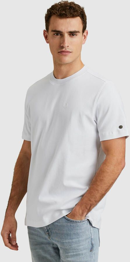 CAST IRON Heren Polo's & T-shirts Crewneck Regular Fit Interlock Essential Wit - Foto 3