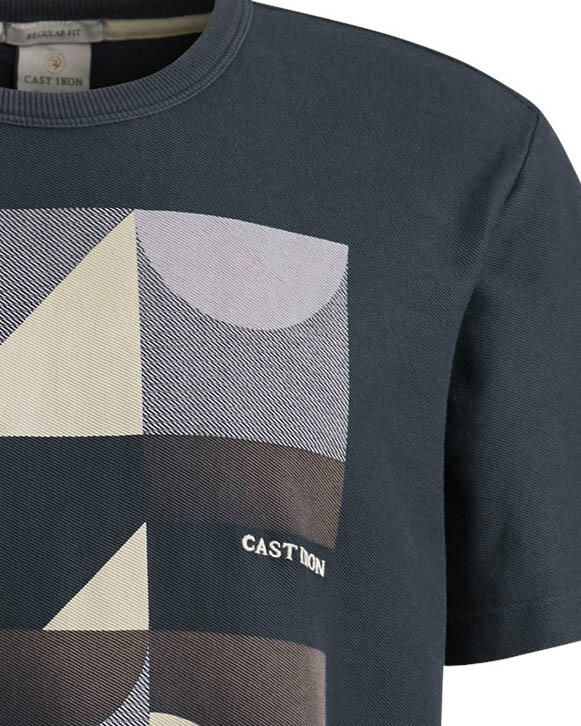 Cast Iron Korte Mouw Regular Fit T-shirt Blue Heren - Foto 4