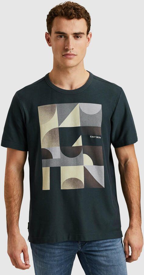 Cast Iron Korte Mouw Regular Fit T-shirt Blue Heren - Foto 3