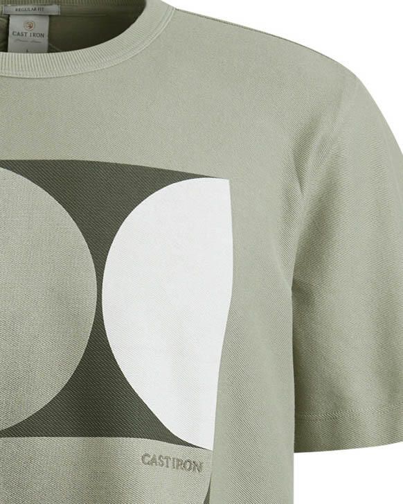 Cast Iron T-shirt met textuur groen - Foto 6