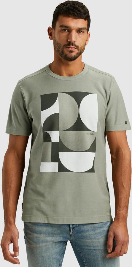 Cast Iron T-shirt met textuur groen - Foto 7