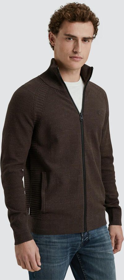 Cast Iron Heather Plated Zip Jacket Ckc2409354 Brown Heren - Foto 6