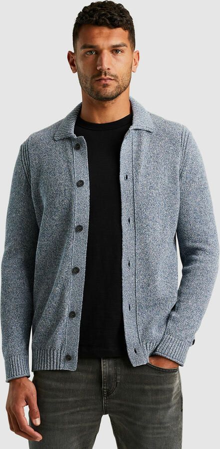 Cast Iron gebreid vest blauw grof gebreid - Foto 9