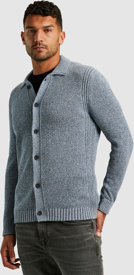 Cast Iron gebreid vest blauw grof gebreid - Foto 10