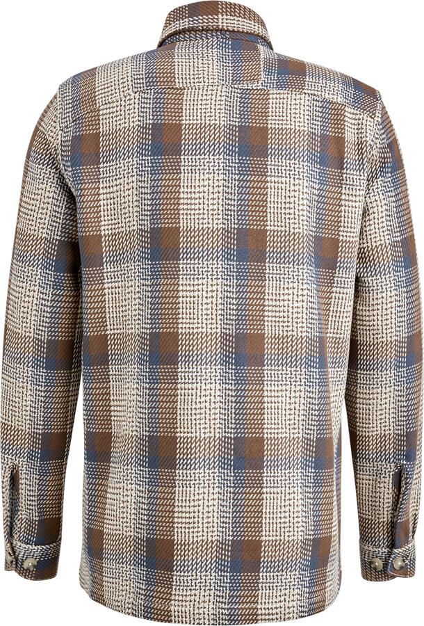 CAST IRON Heren Overhemden Long Sleeve Shirt Heavy Check Bruin - Foto 5