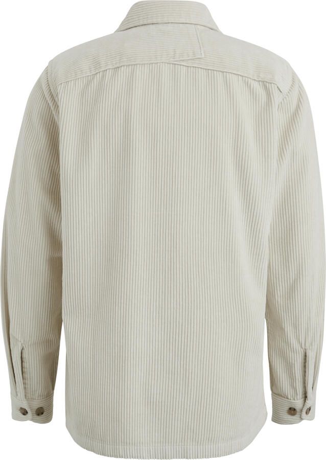 CAST IRON Heren Overshirts Long Sleeve Shirt Solid Ribcord Wit - Foto 7