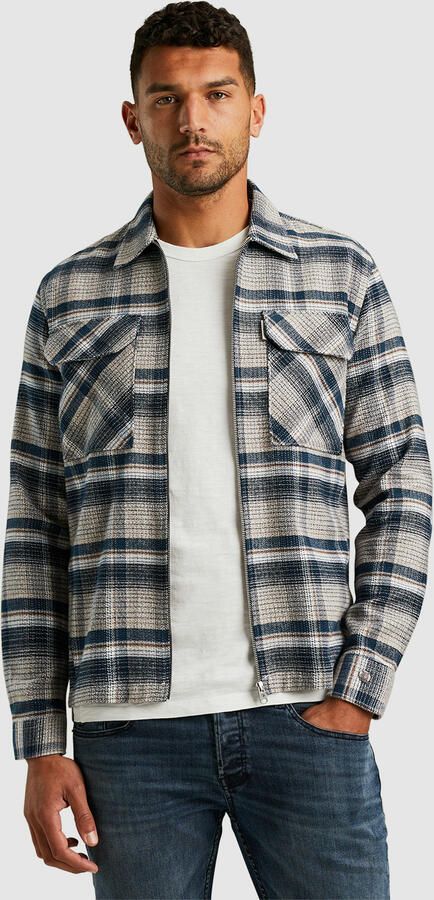 Cast Iron overshirt blauw - Foto 3