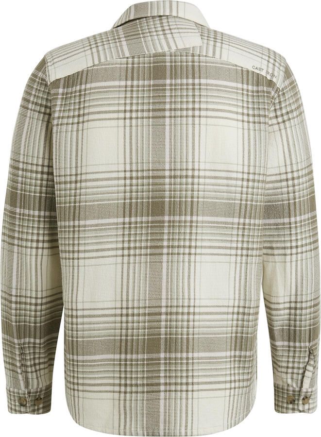 CAST IRON Heren Overshirts Long Sleeve Shirt Check Weave Yd Beige - Foto 5