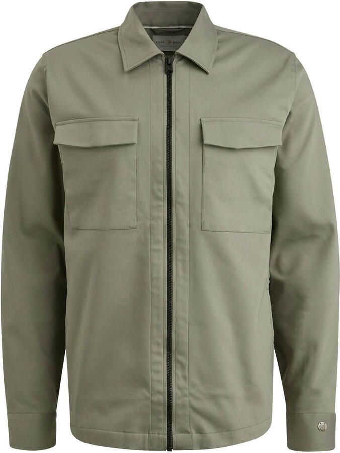 CAST IRON Heren Overshirts Long Sleeve Shirt Overshirt Regular Fit Groen - Foto 5