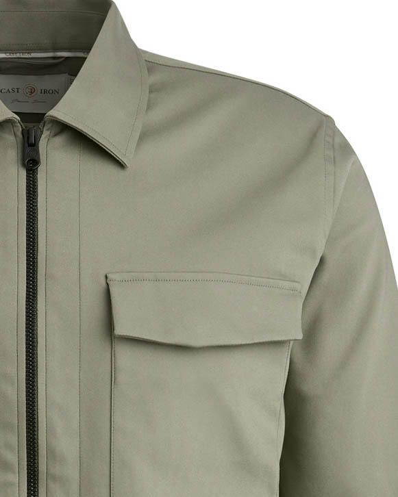 CAST IRON Heren Overshirts Long Sleeve Shirt Overshirt Regular Fit Groen - Foto 2