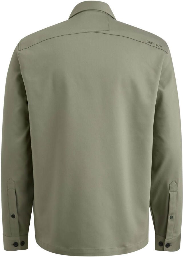 CAST IRON Heren Overshirts Long Sleeve Shirt Overshirt Regular Fit Groen