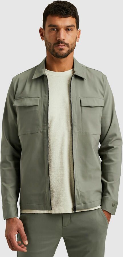 CAST IRON Heren Overshirts Long Sleeve Shirt Overshirt Regular Fit Groen - Foto 3